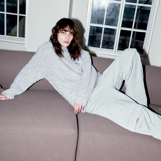 NUTH 慵懒时髦毛圈百搭毛衣宽松圆领长袖套头OVERSIZE针织衫 商品图1