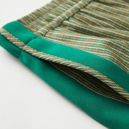 谜底休闲裤女2022夏季新款时尚简约条纹个性九分裤女222MK0583 商品图3