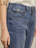 ELAND衣恋2022年春季新款时尚复古设计感高腰宽松显瘦牛仔裤女EETJC23H2C 商品缩略图3