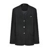   NUTH无领宽松修身黑色西装V领西服外套女 商品缩略图4