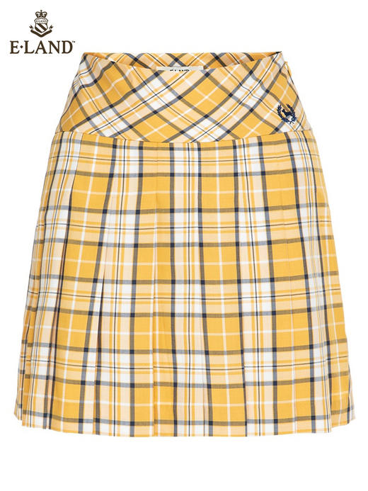 ELAND衣恋JK学院风高腰显瘦格纹百褶裙半身裙女EEWHC23N2M 商品图4