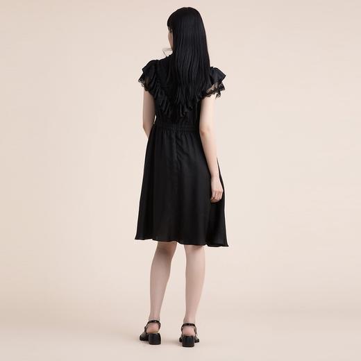 谜底高端质感收腰连衣裙2022夏新款铜氨丝裙子小众设计222GL0600 商品图2