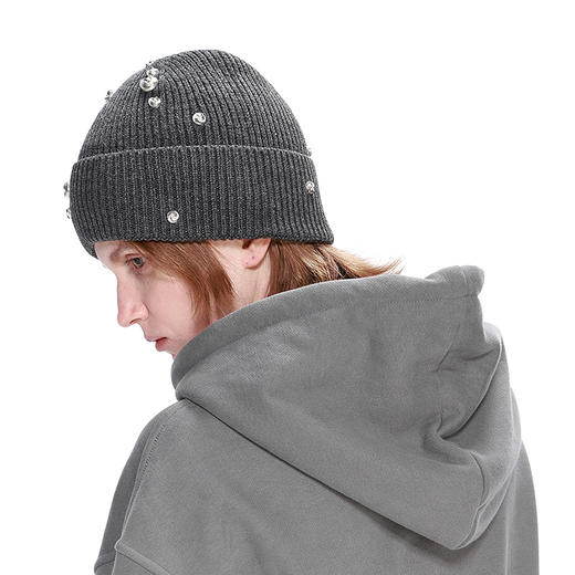  NUTH 金属撞钉装饰针织帽毛线帽百搭 商品图3