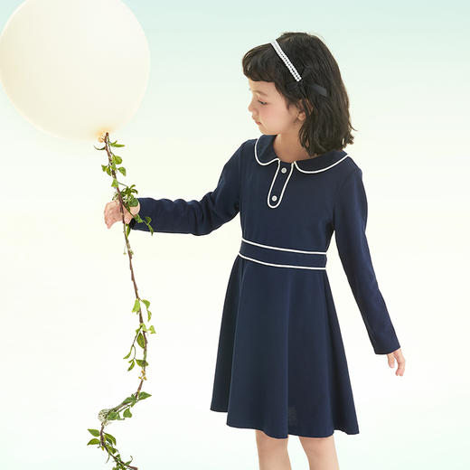 mettekids儿童连衣裙2022春季新款女童裙子潮洋气时髦粉色公主裙 商品图2