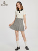 ELAND衣恋复古格纹高腰设计感小众时尚半身裙女EEWHC23N3M 商品缩略图0