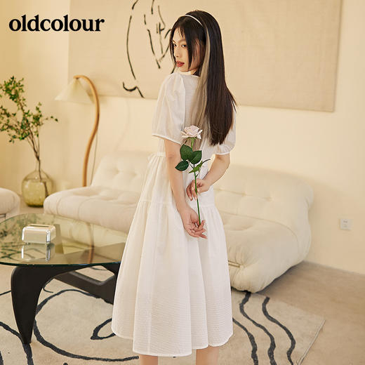 oldcolour2022春夏新款休闲圆领连衣裙BO21101012 商品图1