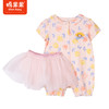 棉果果夏季女童纯棉纱裙两件套对开连体衣M222722222261 商品缩略图0