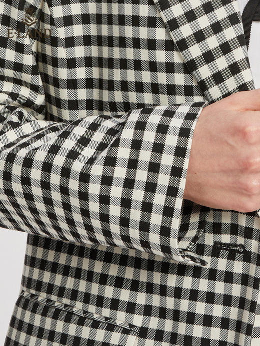 ELAND衣恋复古格纹时尚休闲学院风气质西装外套女EEJKC23N3B 商品图3