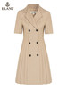ELAND衣恋气质时尚双排扣通勤优雅西装百褶裙女EEOWC23H1C 商品缩略图4