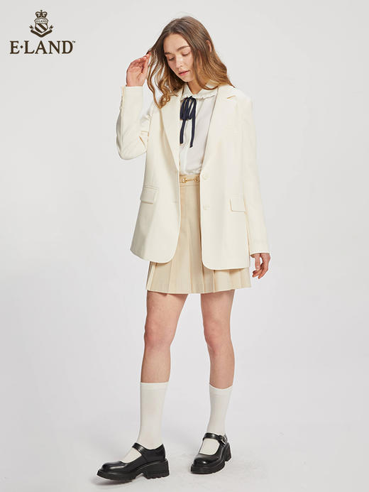 ELAND衣恋优雅时尚小众气质纯色系通勤西装外套女EEJKC23H2M 商品图0