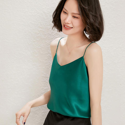 馥迦性感优雅V领仿真丝吊带 J-105 商品图5