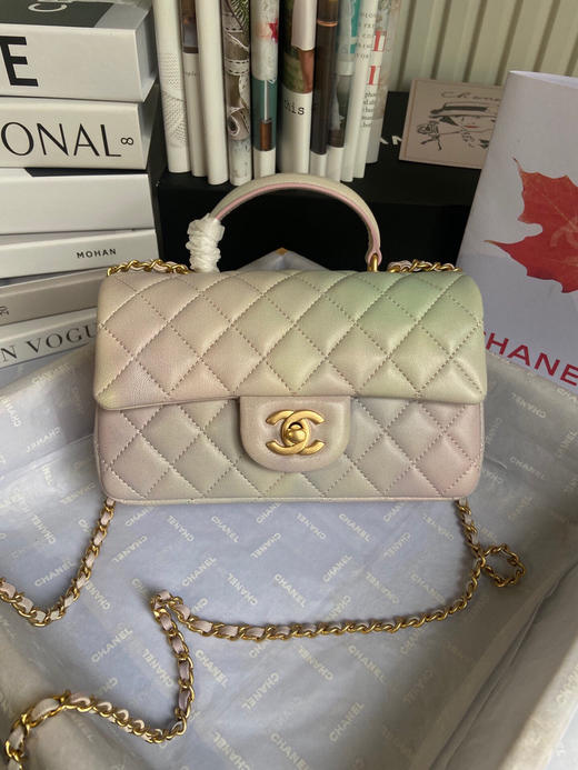 夏季特惠💰1150 原单香奈儿 Chane🎶 Mini CfHandle珠光色AS2431 商品图0