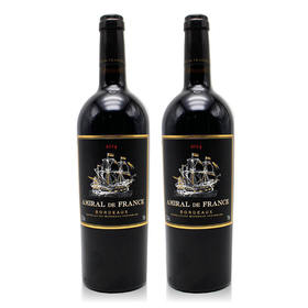 【双瓶优惠】艾米黛芳红葡萄酒 Amiral de France Rouge AOC Bordeaux 2*750ml