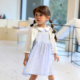 棉果果夏季女童纯棉印花无袖连衣裙M222701222299