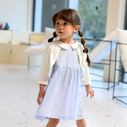 棉果果夏季女童纯棉印花无袖连衣裙M222701222299 商品图0