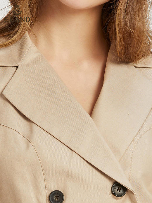 ELAND衣恋气质时尚双排扣通勤优雅西装百褶裙女EEOWC23H1C 商品图3