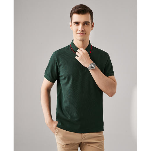 GOOD LUCK/德鲨百分百纯棉亲肤柔软三色可选短袖POLO衫LY23102 商品图3