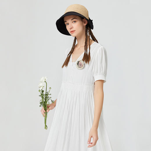 Famecoco范可儿法式连衣裙春夏季女裙子质感高级感轻熟风F223FA057 商品图1