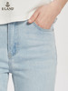 ELAND衣恋2022年春季新款复古时髦浅牛仔色高腰宽松显瘦牛仔裤女EETJC24Q2N 商品缩略图3