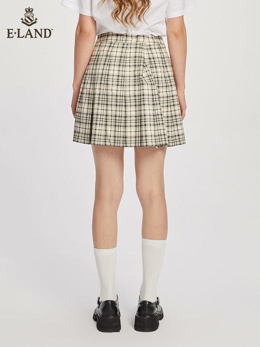 ELAND衣学院时尚显瘦格纹气质短裙女EEWHC23N1M 商品图2
