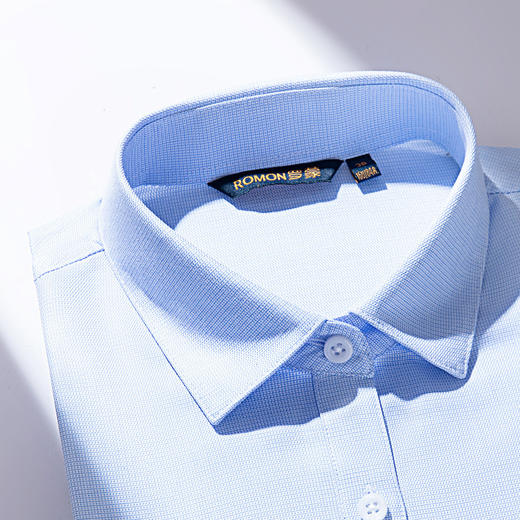 【100棉免烫抗皱】罗蒙春夏长袖衬衫女士正装商务通勤细格纹衬衣女 商品图4