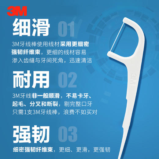 【36+4支装】3M细滑牙线棒 超细牙线棒 剔牙线清洁牙齿缝 商品图2