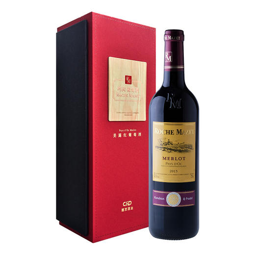 建发酒业 法国原瓶进口红酒 卡思黛乐castel玛茜美露红葡萄酒 礼盒 12.5度干红750ml 单支 商品图0