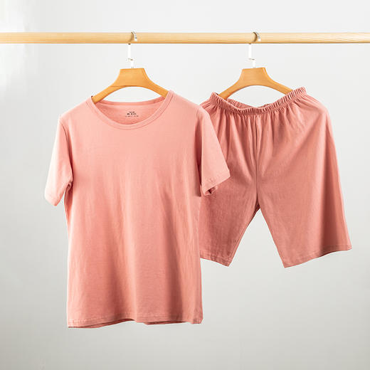 日式无印T恤全棉套装良品纯色T恤衫男女情侣款 A-4579 商品图1