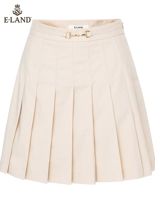 ELAND衣恋学院风高腰显瘦小个子百褶裙半身裙女EEWHC23H1C 商品图4