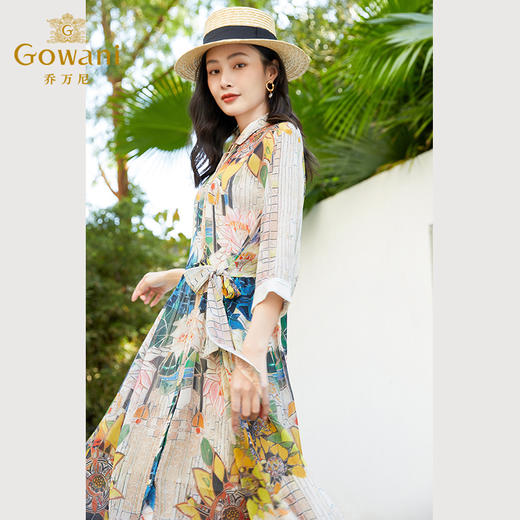 乔万尼真丝桑蚕丝连衣裙女夏季新款高端EF2E325 商品图3