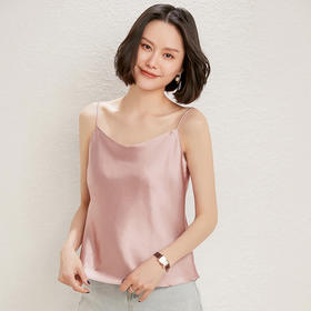 馥迦性感优雅V领仿真丝吊带 J-105