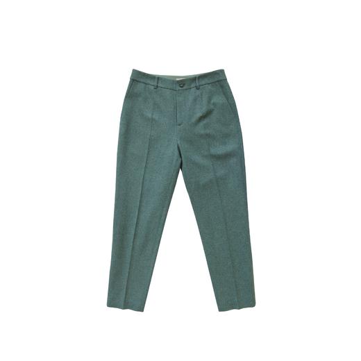 BanL/BLV702B/杉树绿小方格羊毛西裤 商品图0