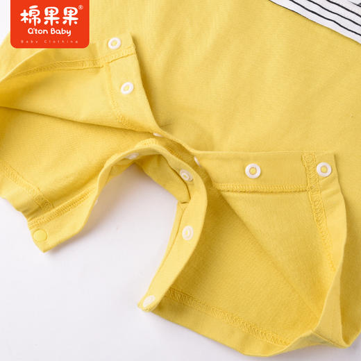 棉果果夏季男童纯棉假两件短袖连体衣M212727222279 商品图4