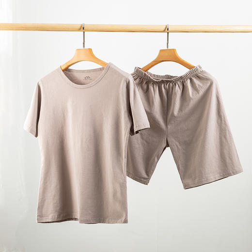 日式无印T恤全棉套装良品纯色T恤衫男女情侣款 A-4579 商品图0