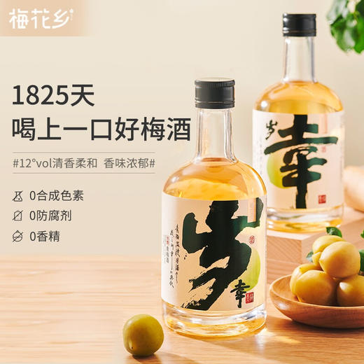建发酒业 梅花乡微醺低度青梅酒 岁幸青梅酒 果香浓郁12度375ml 单瓶 商品图0