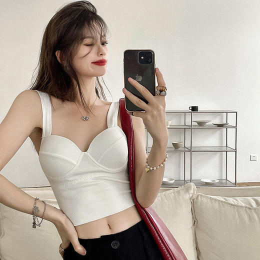 INS超火 甜酷夏日辣妹吊带+复古蕾丝清纯吊带美背2件组合装国庆出游七夕情人节 商品图1