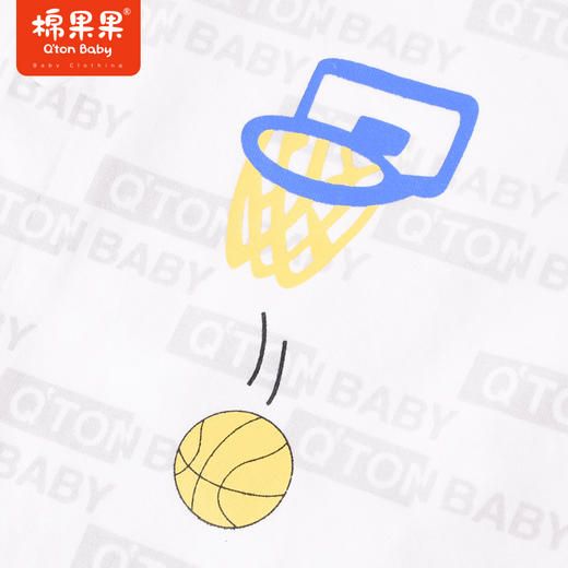 棉果果夏季男童纯棉对开短袖连体衣M212722222280 商品图3