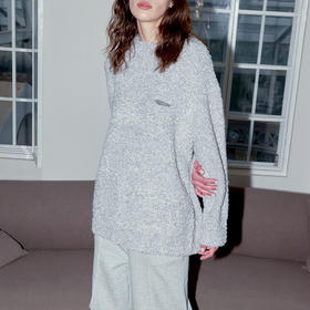 NUTH 慵懒时髦毛圈百搭毛衣宽松圆领长袖套头OVERSIZE针织衫