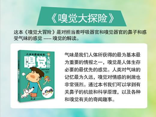 人体五感探险书全5册视觉听觉触觉味觉嗅觉帮助孩子了解自己身体 商品图8