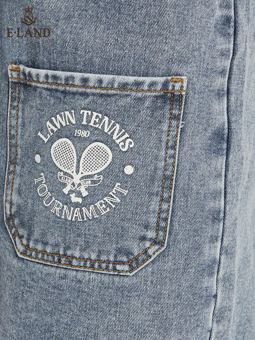 ELAND衣恋小个子俏皮可爱减龄显瘦背带牛仔短裤女EETJC24H2M 商品图2