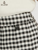 ELAND衣恋复古格纹高腰设计感小众时尚半身裙女EEWHC23N3M 商品缩略图3