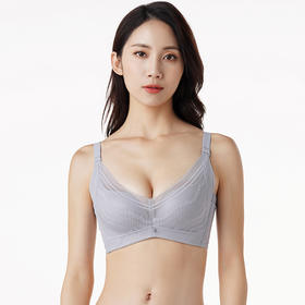 都市丽人少女三步优选AB杯调整型文胸锁边AB:中厚3/4杯少女文胸四排扣无钢圈LJ24D1