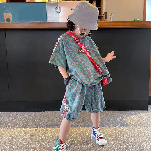 裁缝学苑TQ17 男童套装2022新款短袖T恤裤子服装纸样 儿童打版图 商品图3