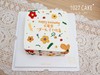 1027CAKE | ins风  手绘方形蛋糕 春田花花 商品缩略图2