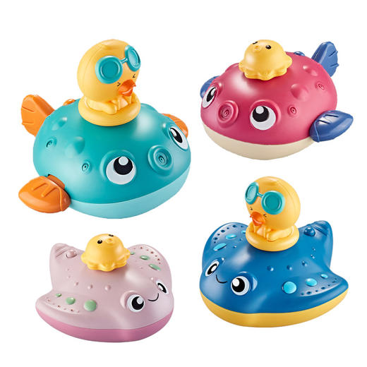 【3秒爱上洗澡 制造浪漫水中喷泉】儿童戏水电动喷水魔鬼鱼洗澡玩具 陪伴宝宝花样戏水 商品图4