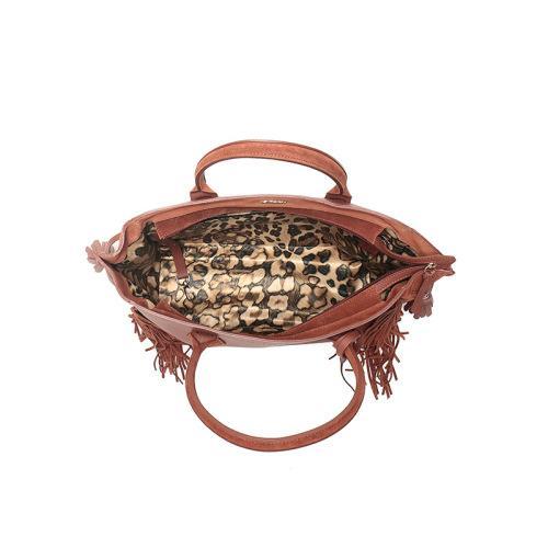 Longchamp/珑骧 女士Pénélope系列牛皮中号流苏手提包 1295 HLU 商品图9