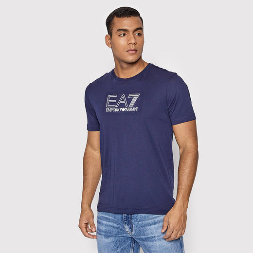 EMPORIO ARMANI EA7 阿玛尼 男士圆领短袖T恤 藏蓝 3LPT81 PJM9Z 1554 商品图1