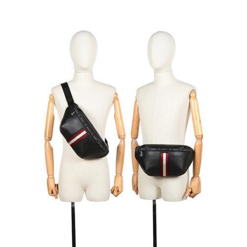 BALLY/巴利【21秋冬新款】男士Highpoint系列皮质胸包斜挎包腰包条纹 HAKAB 商品图9