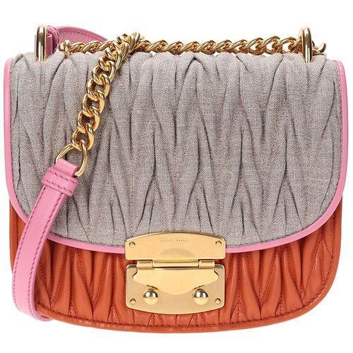【现货秒发】MiuMiu/缪缪 女士织物/配皮单肩斜挎包 5BD025 2EGJ 商品图0