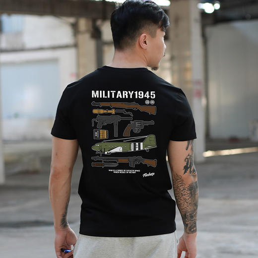 2022FB战术军风系列MILITARY1945图案印花军迷户外休闲T恤夏装汗T NMT-1818 商品图1